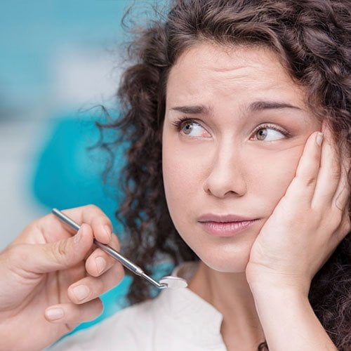 Symptoms or signs of tooth pain